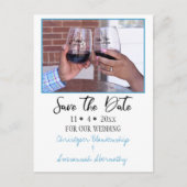 Sparen de Datum van de Aangepaste Eenvoudige Marri Aankondigingskaart (Voorkant)