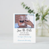 Sparen de Datum van de Aangepaste Eenvoudige Marri Aankondigingskaart (Staand voorkant)