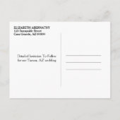 Sparen de Datum van de Aangepaste Eenvoudige Marri Aankondigingskaart (Achterkant)