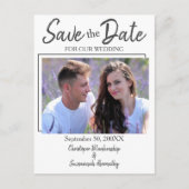 Sparen de Datum van de Aangepaste Eenvoudige Marri Aankondigingskaart (Voorkant)