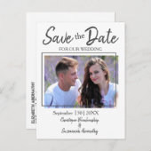 Sparen de Datum van de Aangepaste Eenvoudige Marri Aankondigingskaart (Voorkant / Achterkant)