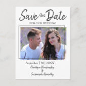 Sparen de Datum van de Aangepaste Eenvoudige Marri Aankondigingskaart (Voorkant)