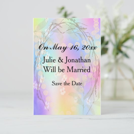 Sparen de Datum van de Aankondiging van de Weddens (Staand voorkant)