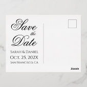 Sparen de Datum van de Band van de Foto het Blush  Folie Uitnodiging Briefkaart (Achterkant)