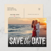 Sparen de Datum van de Band Verdwonden Fotokaart v Briefkaart (Voorkant / Achterkant)