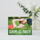 Sparen de Datum van de Band Verdwonden Fotokaart v Briefkaart (Staand voorkant)