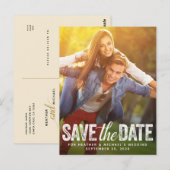 Sparen de Datum van de Band Verdwonden Fotokaart v Briefkaart (Voorkant / Achterkant)