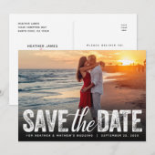 Sparen de Datum van de Band Verdwonden Fotokaart v Kaart (Voorkant / Achterkant)