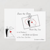 Sparen de Datum van de Berichten Post-it Save The Date (Voorkant / Achterkant)