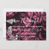 Sparen de Datum van de bruidbruid Rozen Burgundy Save The Date (Voorkant)