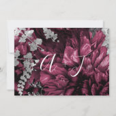 Sparen de Datum van de bruidbruid Rozen Burgundy Save The Date (Achterkant)