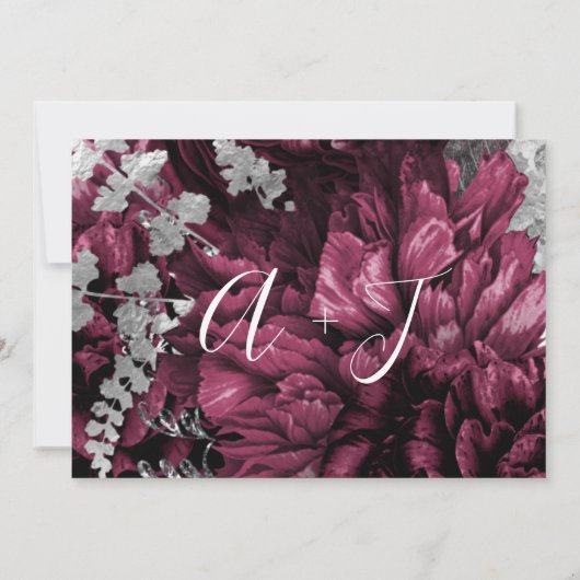 Sparen de Datum van de bruidbruid Rozen Burgundy Save The Date (Achterkant)