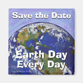Sparen de Datum van de Dag van de Aarde Magnet (Voorkant)
