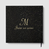 Sparen de Datum van de Elegant Gold Stippen kijkt  Gastenboek (Achterkant)