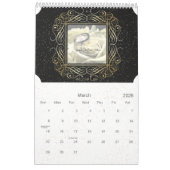 Sparen de Datum van de Elegant Gold Stippen kijkt  Kalender (Mar 2026)