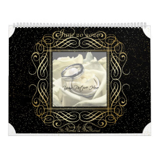 Sparen de Datum van de Elegant Gold Stippen kijkt  Kalender