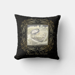 Sparen de Datum van de Elegant Gold Stippen kijkt Kussen