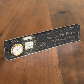 Sparen de Datum van de Elegant Gold Stippen kijkt  Naambordje (Zijkant)