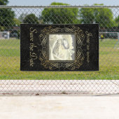 Sparen de Datum van de Elegant Gold Stippen kijkt  Spandoek (Insitu)