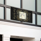 Sparen de Datum van de Elegant Gold Stippen kijkt  Spandoek (Buitenkant Gebouw)