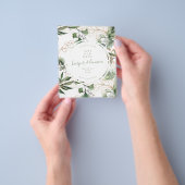 sparen de datum van de Eucalyptus Gold Boho Modern Flyer (Hand)