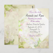 Sparen de datum van de florale trouwuitnodiging briefkaart (Voorkant / Achterkant)