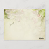 Sparen de datum van de florale trouwuitnodiging briefkaart (Achterkant)