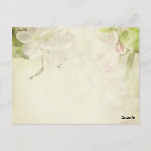 Sparen de datum van de florale trouwuitnodiging briefkaart (Achterkant)