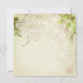 Sparen de datum van de florale trouwuitnodiging kaart (Achterkant)