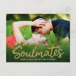 Sparen de Datum van de handgeschreven Fotokaart va Briefkaart