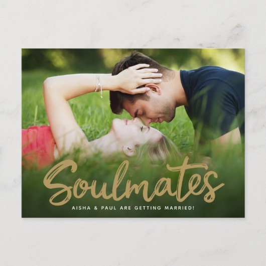 Sparen de Datum van de handgeschreven Fotokaart va Briefkaart (Voorkant)