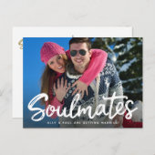 Sparen de Datum van de handgeschreven Fotokaart va Briefkaart (Voorkant / Achterkant)