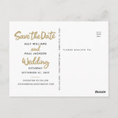 Sparen de Datum van de handgeschreven Fotokaart va Briefkaart (Achterkant)