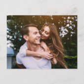 Sparen de Datum van de Kalender Gold Liefde Foto A Aankondigingskaart (Achterkant)