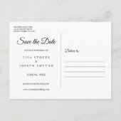 Sparen de Datum van de Kalender Gold van het Hart  Aankondigingskaart (Achterkant)