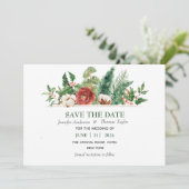 Sparen de Datum van de Kerstwinter van de Weddensc Save The Date (Staand voorkant)