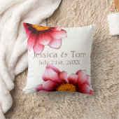 Sparen de datum van de Mogelijkheid van de Floral  Kussen (Deken)