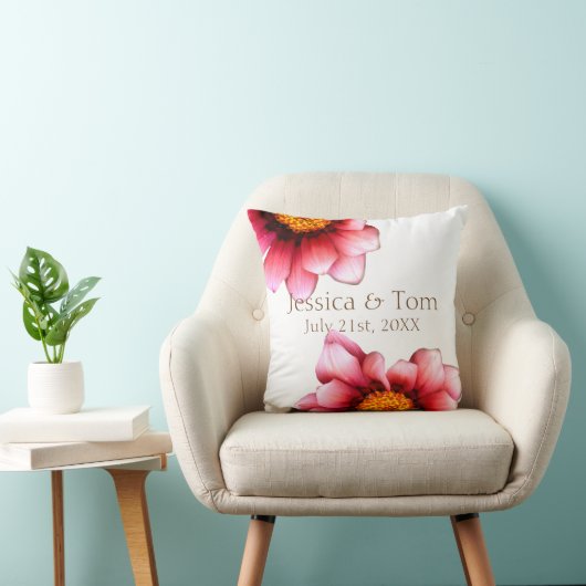 Sparen de datum van de Mogelijkheid van de Floral  Kussen (Stoel)