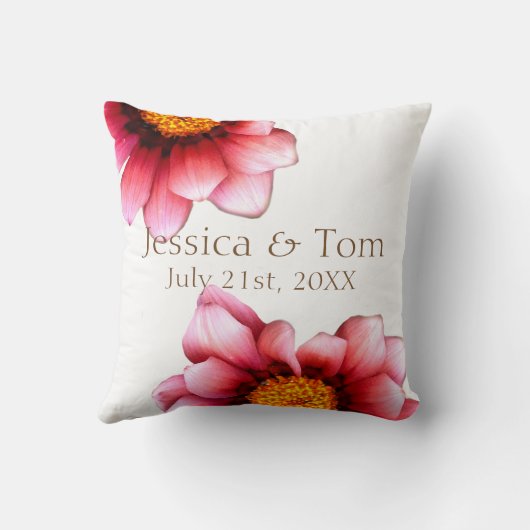 Sparen de datum van de Mogelijkheid van de Floral  Kussen (Achterkant)