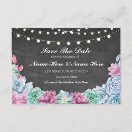 Sparen de Datum van de Praalk Rustic SucculentsKaa Save The Date