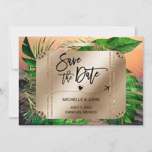 Sparen de Datum van de Reizen van de Bestemmingswe Save The Date (Voorkant)