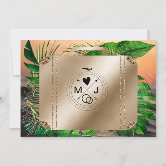 Sparen de Datum van de Reizen van de Bestemmingswe Save The Date (Achterkant)