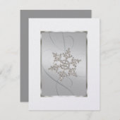 Sparen de Datum van de Sneeuwvlok van het Kristal Save The Date (Voorkant / Achterkant)