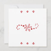 Sparen de datum van de trouwuitnodiging kaart rood (Achterkant)