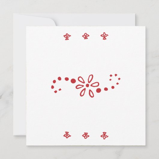 Sparen de datum van de trouwuitnodiging kaart rood (Achterkant)