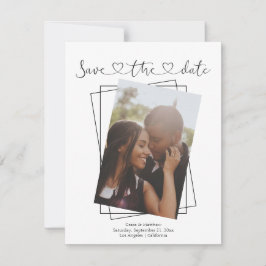 Sparen de Datum van de Typografie van de Liefde Fo Feestdagenkaart