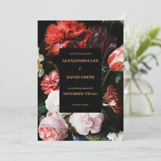 Sparen de Datum van de Uitnodiging van de Weddensc (Staand voorkant)