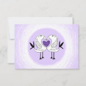 Sparen de Datum van de Vogel RSVP kaarten Paars 1 (Voorkant)