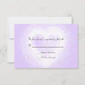 Sparen de Datum van de Vogel RSVP kaarten Paars 1 Kaartje (Achterkant)