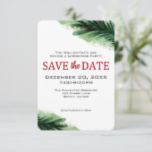 Sparen de Datum van de Waterverf van de Kerstavond Save The Date (Staand voorkant)
